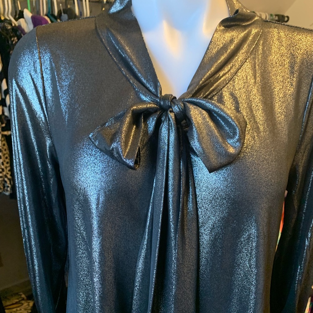 Vintage Rubin Singer Liquid Silver Blouse
